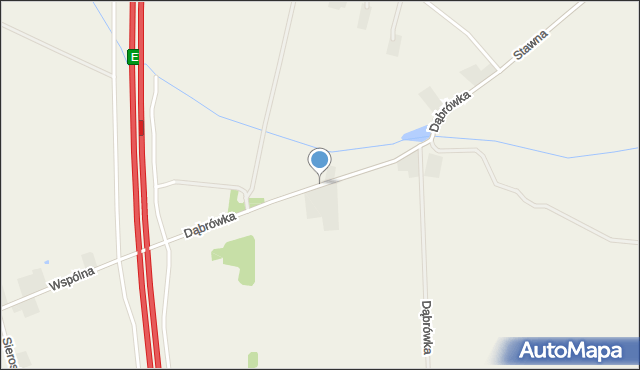 Dąbrówka gmina Moszczenica, Dąbrówka, mapa Dąbrówka gmina Moszczenica