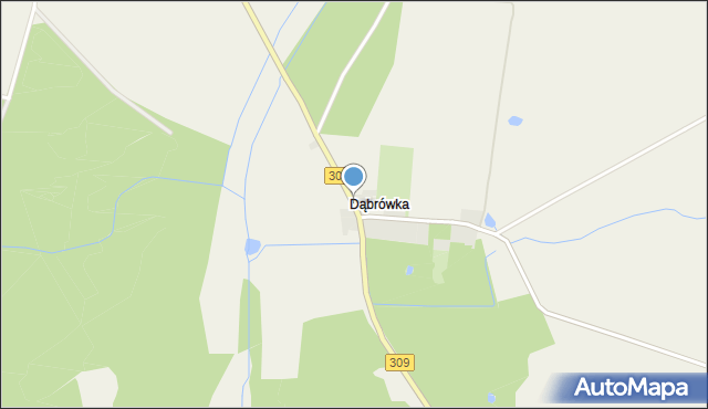 Dąbrówka gmina Rawicz, Dąbrówka, mapa Dąbrówka gmina Rawicz