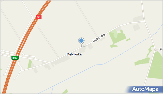 Dąbrówka gmina Sieradz, Dąbrówka, mapa Dąbrówka gmina Sieradz