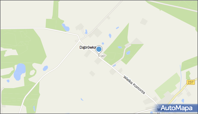 Dąbrówka gmina Tuchola, Dąbrówka, mapa Dąbrówka gmina Tuchola