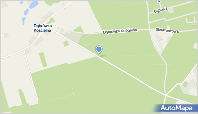 Dąbrówka Kościelna gmina Kiszkowo, Dąbrówka Kościelna, mapa Dąbrówka Kościelna gmina Kiszkowo