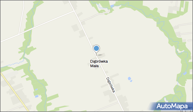 Dąbrówka Mała gmina Brzeziny, Dąbrówka Mała, mapa Dąbrówka Mała gmina Brzeziny