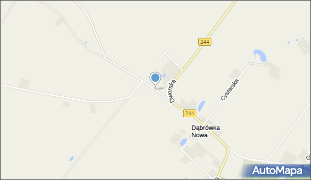 Dąbrówka Nowa gmina Sicienko, Dąbrówka Nowa, mapa Dąbrówka Nowa gmina Sicienko