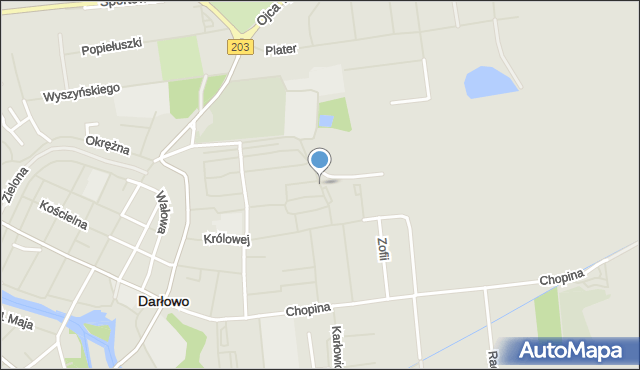 Darłowo, Dawna Sawickiej Hanki, mapa Darłowo