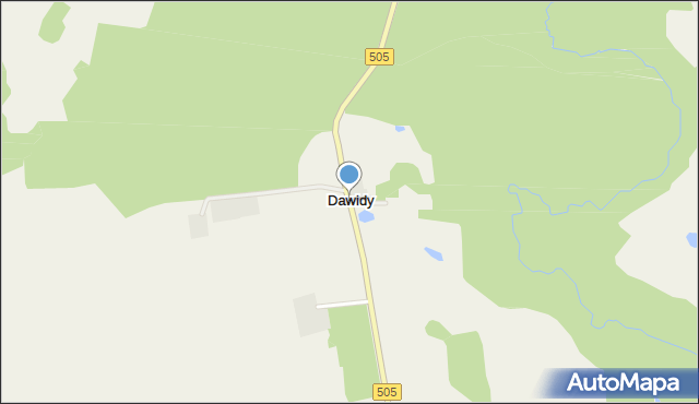 Dawidy gmina Pasłęk, Dawidy, mapa Dawidy gmina Pasłęk
