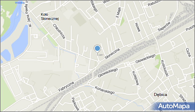 Dębica, Daszyńskiego, mapa Dębicy