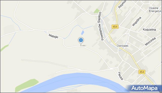 Dobrzeń Wielki, Dawna Krasińskiego Zygmunta, mapa Dobrzeń Wielki