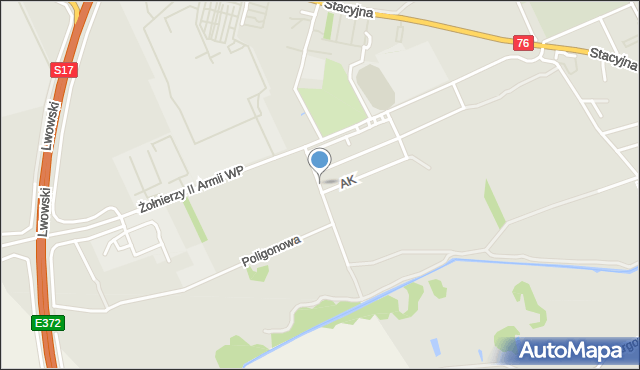 Garwolin, Dawna Armii Ludowej, mapa Garwolin