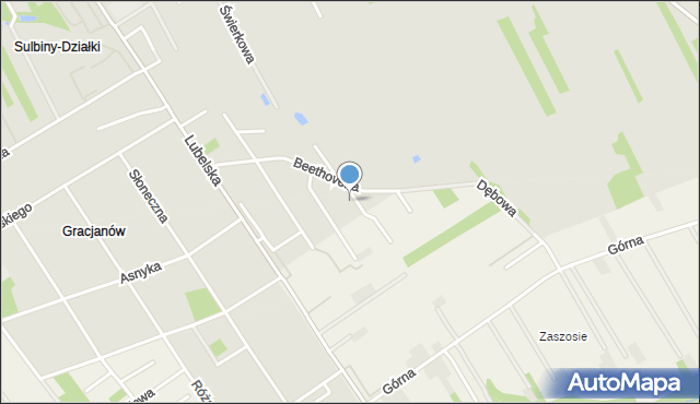 Garwolin, Dawna Mozarta W. A., mapa Garwolin