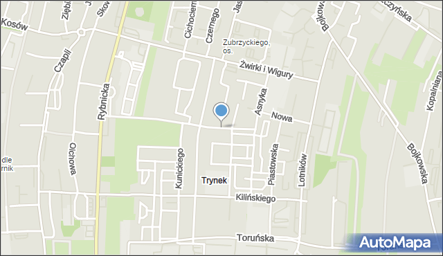 Gliwice, Dawna Fornalskiej Małgorzaty, mapa Gliwic