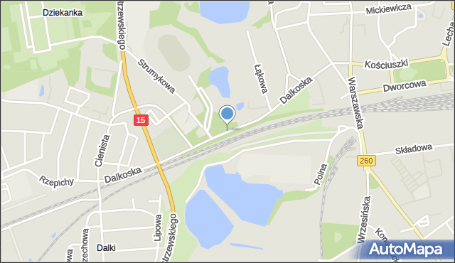 Gniezno, Dalkoska, mapa Gniezna