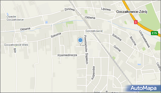 Goczałkowice-Zdrój, Darwina Karola, mapa Goczałkowice-Zdrój
