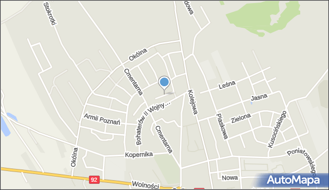 Golina powiat koniński, Dawna ZWM, mapa Golina powiat koniński