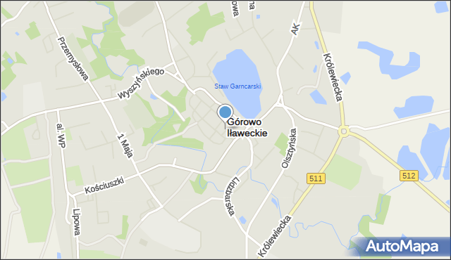 Górowo Iławeckie, Dawna Nowotki Marcelego, mapa Górowo Iławeckie