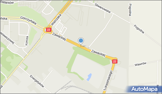 Gorzów Wielkopolski, Dawna Bierzarina Nikołaja, gen., mapa Gorzów Wielkopolski