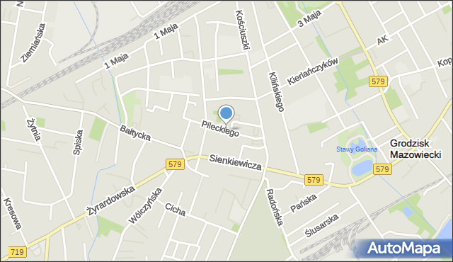 Grodzisk Mazowiecki, Dawna 17 Stycznia, mapa Grodzisk Mazowiecki