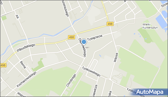 Grudziądz, Dąbrowskiego, mapa Grudziądza