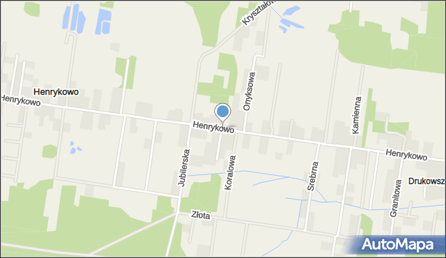 Henrykowo gmina Grabówka, Dawna Henrykowska, mapa Henrykowo gmina Grabówka