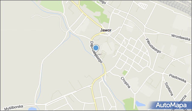 Jawor, Dąbrowskiego Jarosława, gen., mapa Jawor