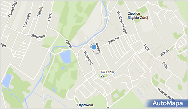 Jelenia Góra, Daniłowskiego Gustawa, mapa Jelenia Góra