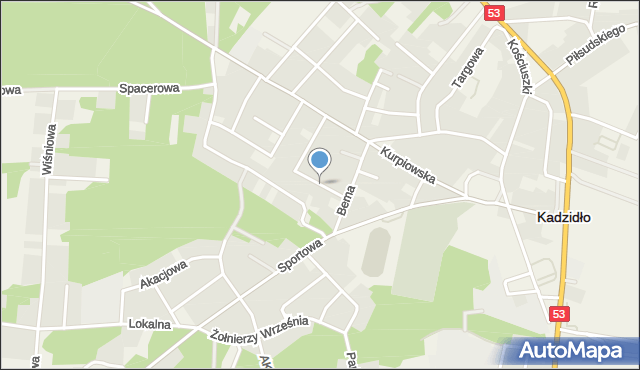 Kadzidło, Dawna Świerczewskiego gen., mapa Kadzidło