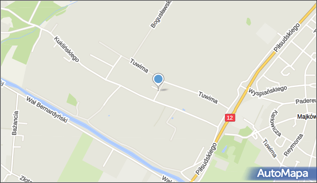 Kalisz, Dawna Szenwalda Lucjana, mapa Kalisza