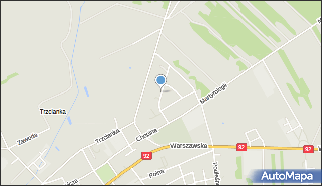 Kałuszyn powiat miński, Dawna 9 Maja, mapa Kałuszyn powiat miński