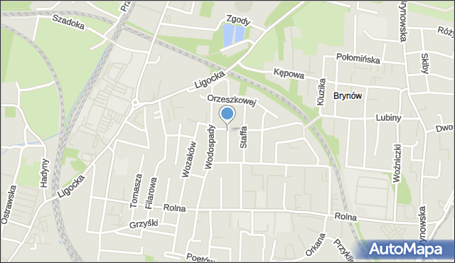 Katowice, Dąbrowskiej Marii, mapa Katowic
