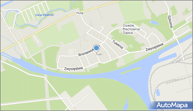 Kędzierzyn-Koźle, Dawna Pstrowskiego Wincentego, mapa Kędzierzyna-Koźle