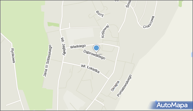 Kętrzyn, Dąbrowskiego Jarosława, gen., mapa Kętrzyn