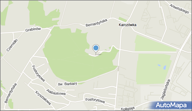 Kielce, Dawna Plac Karczówka - Klasztor, mapa Kielc