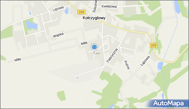 Kołczygłowy, Dawna Krasickiego Janka, mapa Kołczygłowy