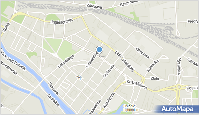 Kołobrzeg, Dawna Walki Młodych, mapa Kołobrzegu