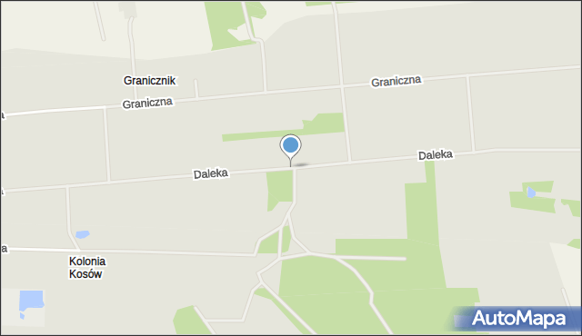Kosów Lacki, Daleka, mapa Kosów Lacki