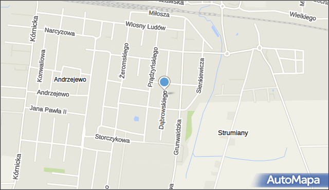 Kostrzyn powiat poznański, Dąbrowskiego Jarosława, gen., mapa Kostrzyn powiat poznański