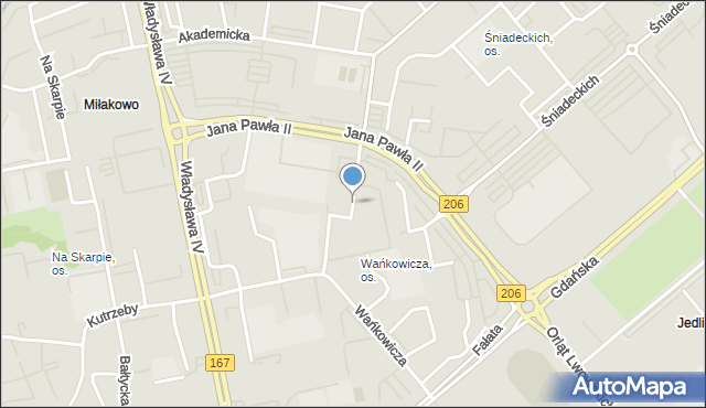Koszalin, Dawna Jagoszewskiego Henryka, mapa Koszalina