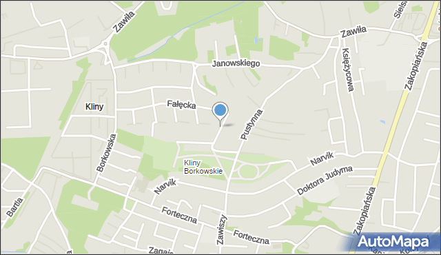 Kraków, Dawna Skrzetuskiego Jana, mapa Krakowa