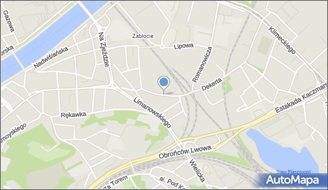 Kraków, Dawna Dąbrowskiego Henryka, gen., mapa Krakowa