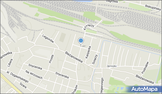 Kraków, Dawna Morawiańskiego Pawła, mapa Krakowa