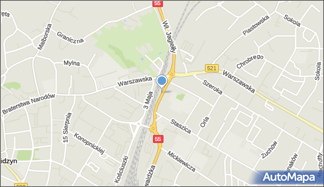 Kwidzyn, Daszyńskiego Ignacego, mapa Kwidzyn