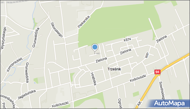 Łańcut, Dawna Kruczkowskiego, mapa Łańcut