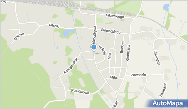Łaziska Górne, Dawna 22 Lipca, mapa Łaziska Górne