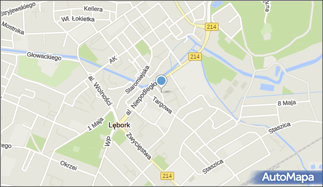 Lębork, Dąbrowskiego Józefa, mapa Lębork