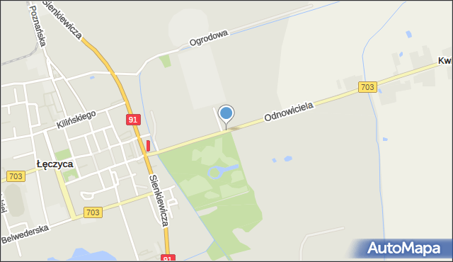 Łęczyca, Dawna 18 Stycznia, mapa Łęczyca