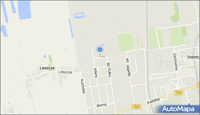 Łęczyca, Dawna Sawickiej Hanki, mapa Łęczyca