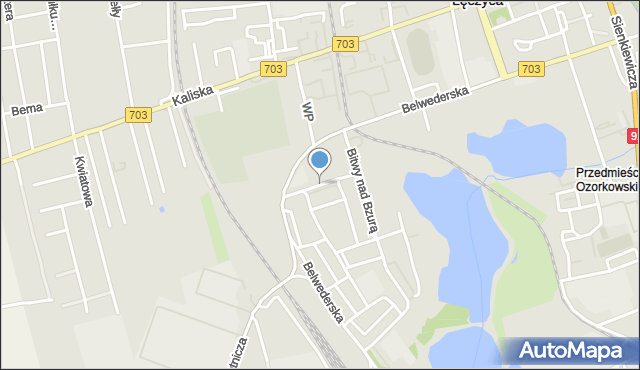Łęczyca, Dawna Związku Walki Młodych, mapa Łęczyca