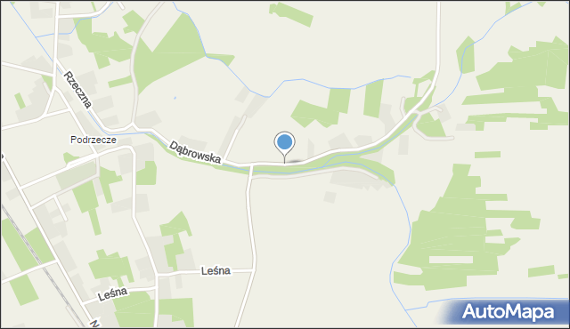 Łęg Tarnowski, Dąbrowska, mapa Łęg Tarnowski