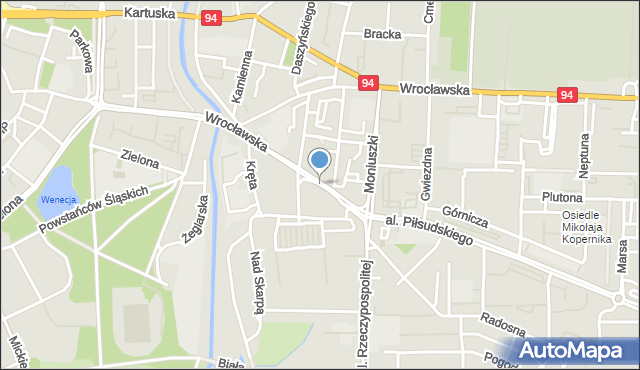 Legnica, Dawna 2 Armii Wojska Polskiego, mapa Legnicy