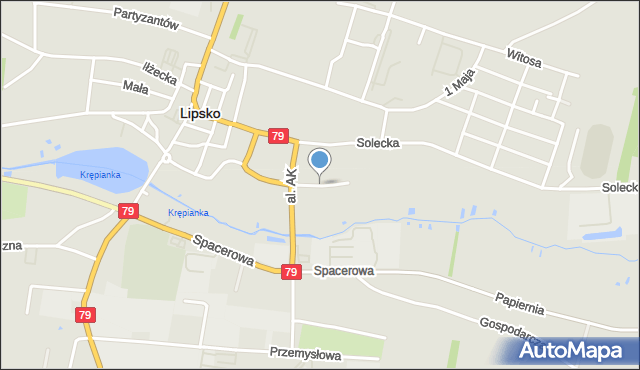 Lipsko, Dawna Armii Ludowej, mapa Lipsko