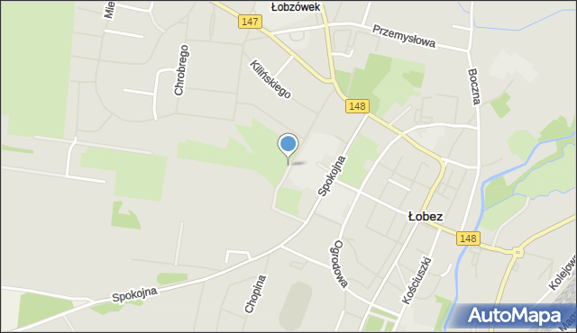 Łobez, Dawna XXX Lecia PRL, mapa Łobez